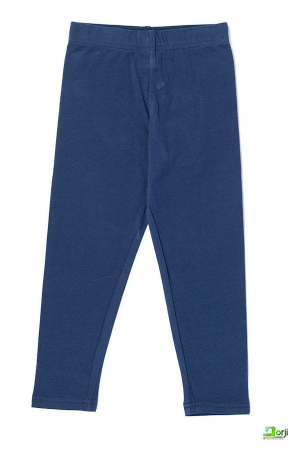 Girl's Full-Length Navy Blue Leggings