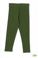 Girl's Full-Length Dark Green Leggings