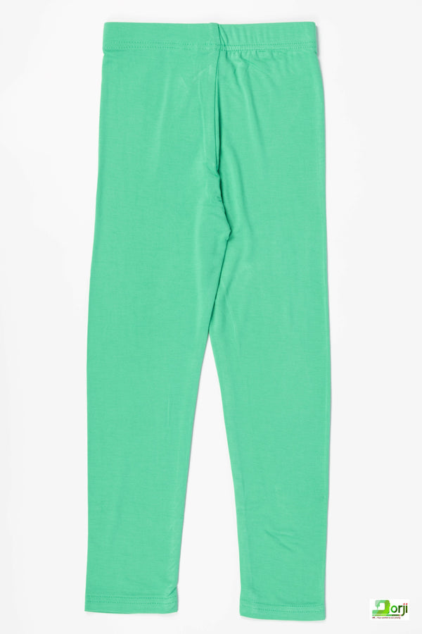 Girl's Full-Length Mint Green Leggings