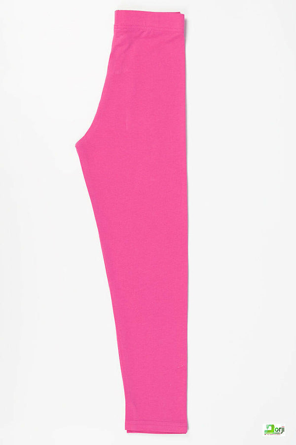 Girl's Full-Length Pink Leggings