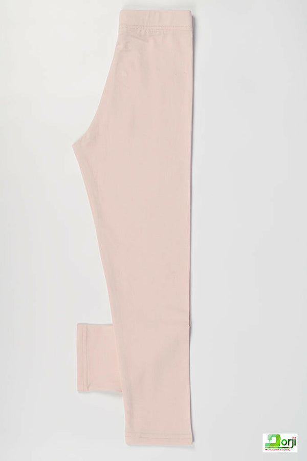 Girl's Full-Length Baby Pink Leggings