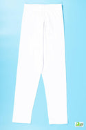 Girl's Full-Length White Leggings
