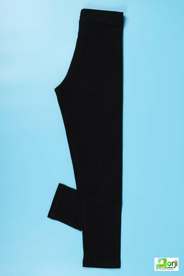 Girl's Full-Length Black Leggings