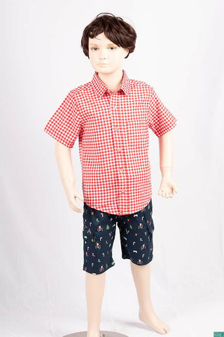 Boy’s half sleeve regular fit Shirts on various cute prints colours.