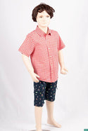Boys Comfortable stylish, Casual Shorts are with pockets and adjustable elastic waist.