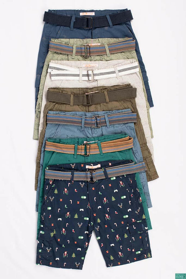 Boys Comfortable stylish, Casual Shorts are with pockets and adjustable elastic waist.