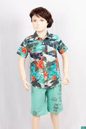 Boy’s half sleeve slim fit Shirts with floral summer beach print.