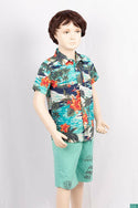 Boy’s half sleeve slim fit Shirts with floral summer beach print.