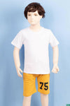 Boy's round neck regular fit short sleeve T-shirts.