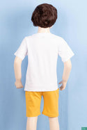 Boy's round neck regular fit short sleeve T-shirts.
