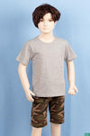 Boy's round neck regular fit short sleeve T-shirts.