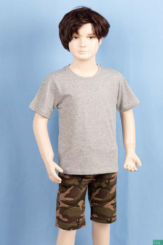 Boy's round neck regular fit short sleeve T-shirts.