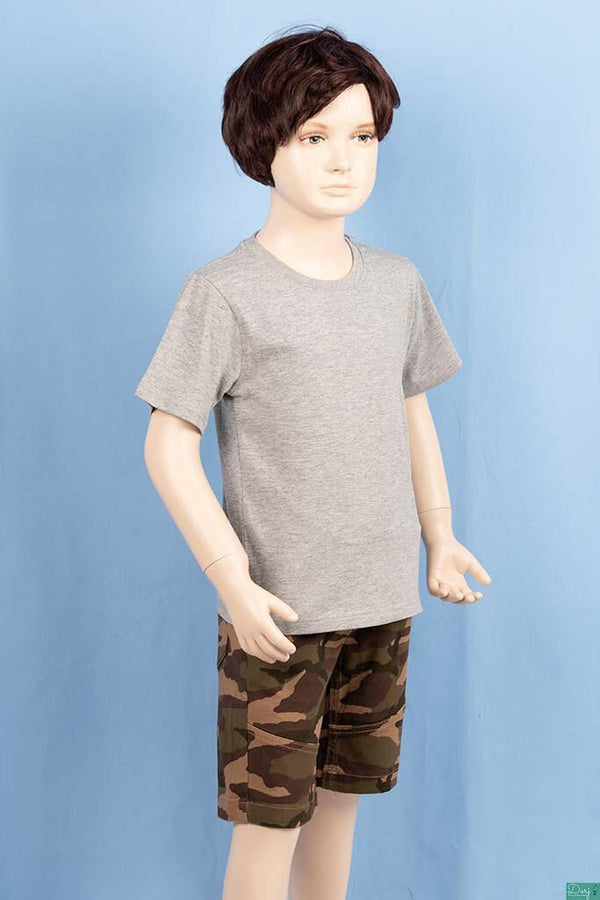 Boy's round neck regular fit short sleeve T-shirts.