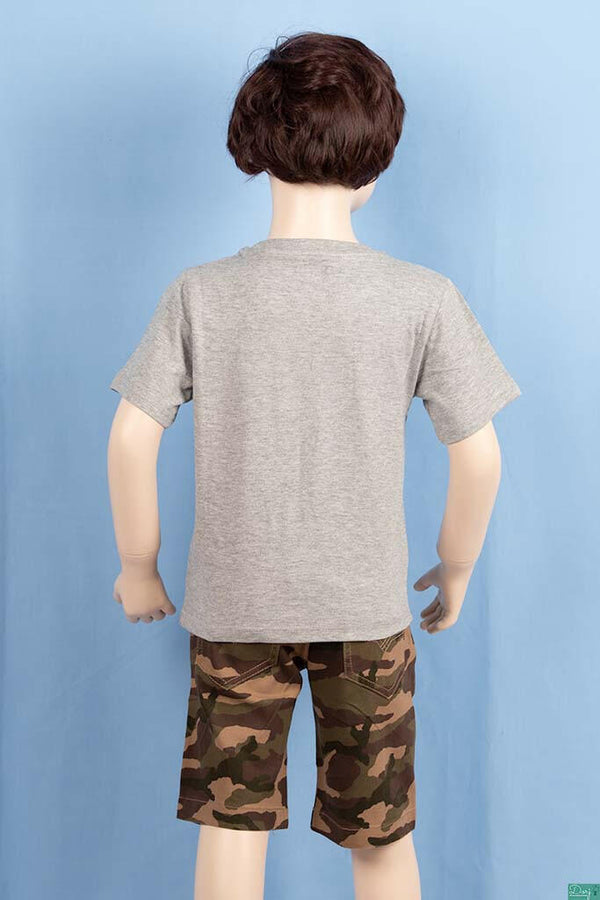 Boy's round neck regular fit short sleeve T-shirts.