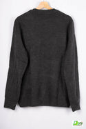 Men’s Black Round Neck Full Sleeve Sweater - Dorji