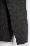 Men’s Black Round Neck Full Sleeve Sweater - Dorji