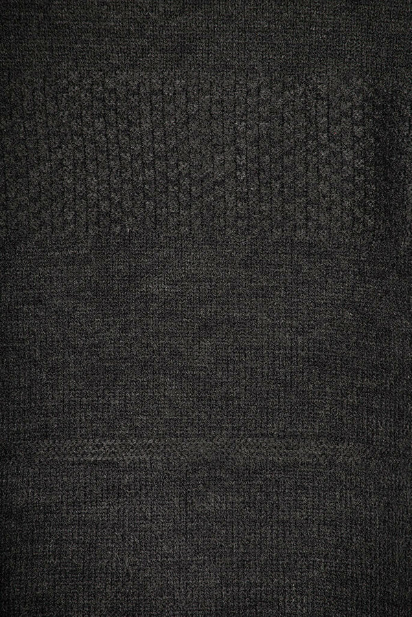 Men’s Black Round Neck Full Sleeve Sweater - Dorji