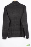 Men’s Black zip Full Sleeve Sweater - Dorji