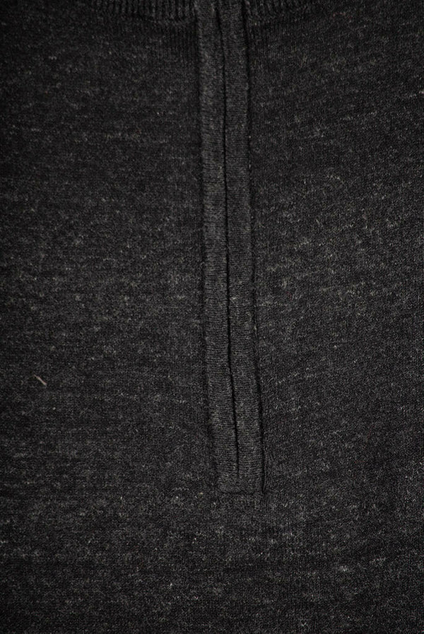 Men’s Black zip Full Sleeve Sweater - Dorji