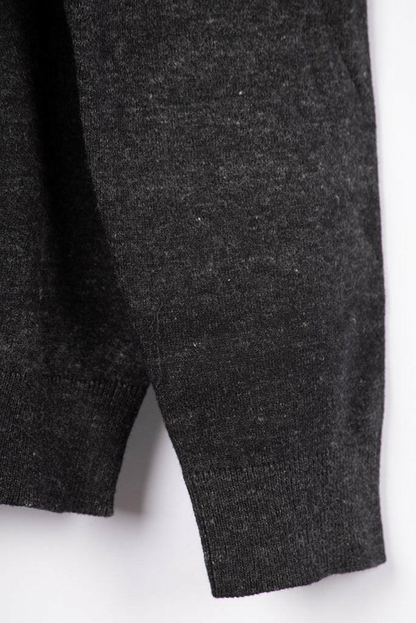 Men’s Black zip Full Sleeve Sweater - Dorji