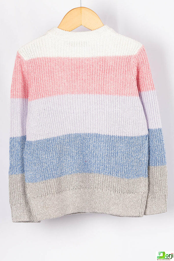 Girl's full sleeve slim fit woollen sweater in various shades
