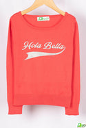 Girl's full sleeve casual fit light sweater in Pink