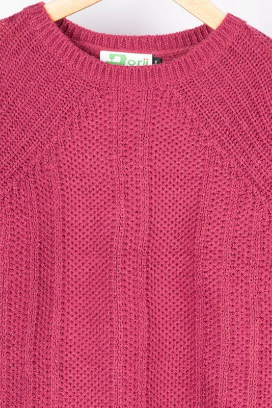 Girl’s full sleeve slim fit round neck knitted sparkle sweater in various colours. A very beautifully knitted comfortable sweater with 65% cotton & 35% polyester. Suitable for Winter and Spring.