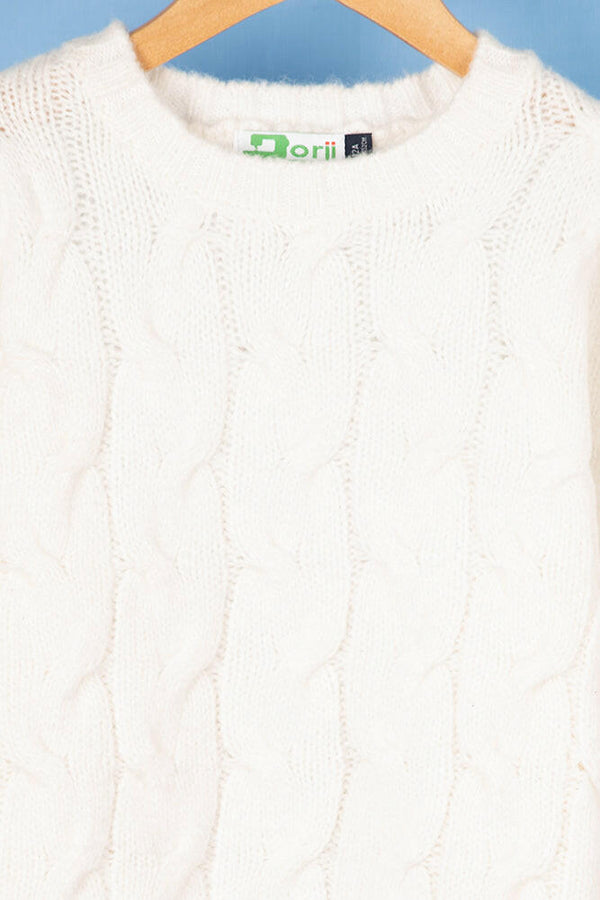 Girl’s full sleeve regular fit round neck woollen knitted sweater in various colours. A very beautifully knitted comfortable sweater with 65% cotton & 35% polyester.