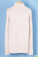 Girl’s full sleeve regular fit high neck sparkle sweater in Off white. A very soft comfortable sweater with 100% cotton.