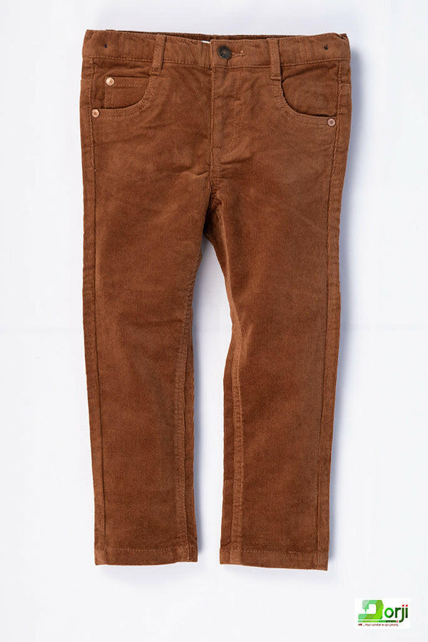 Girl's comfortable slim fit Cord Jeggings in Coffee colour.