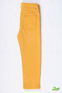 Girl's comfortable slim fit Jeggings in Mustard Yellow.