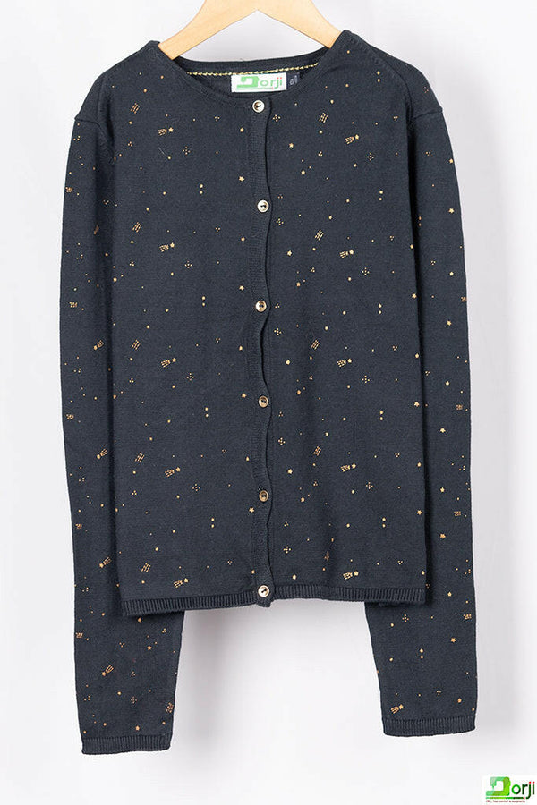 Girl's full sleeve slim fit cardigan