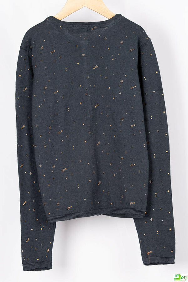 Girl's full sleeve slim fit cardigan