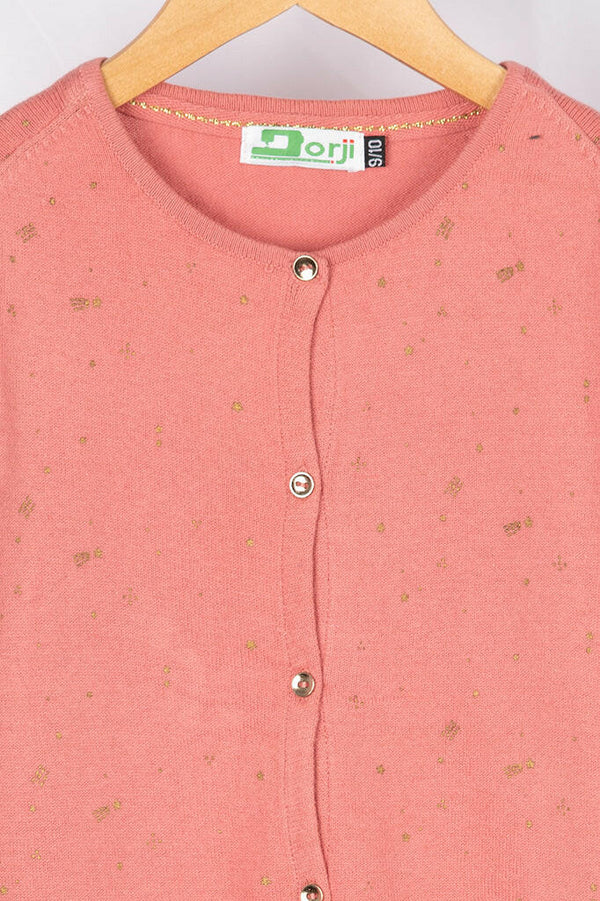 Girl's full sleeve slim fit cardigan