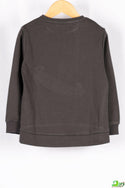 Girl's crew neck casual fit full sleeve love heart rainbow jumper in Grey.