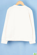 Girl's full sleeve crew neck glittery sweety girl jumper.