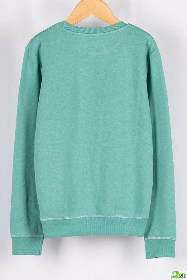Girl's full sleeve crew neck magical story jumper in Pastel dusty Blue.