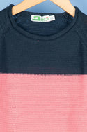 Girl's full sleeve casual fit crew neck 3 shades sweater in Pink White & Blue.