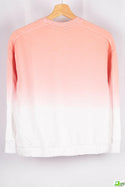 Girl's crew neck casual fit 3/4 sleeve jumper in Peachy Pink -White shade.