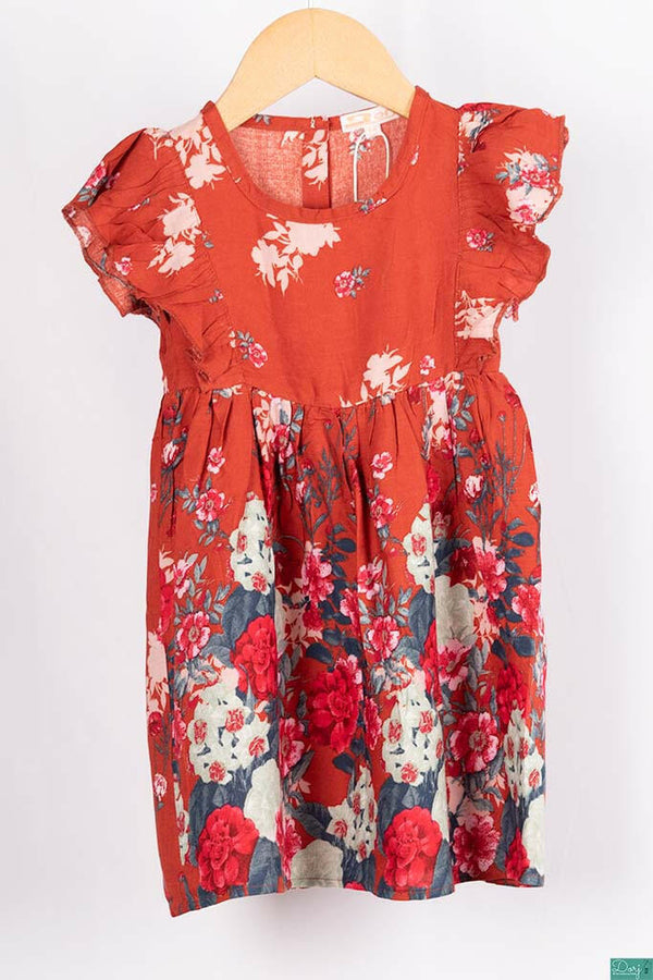 Little baby girl’s gorgeous floral tank dresses with cute ruffles in various colours.