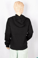 Girl's full sleeve casual fit hoodie with a glittery sequence Design on chest.