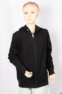Girl's full sleeve casual fit hoodie with pockets.