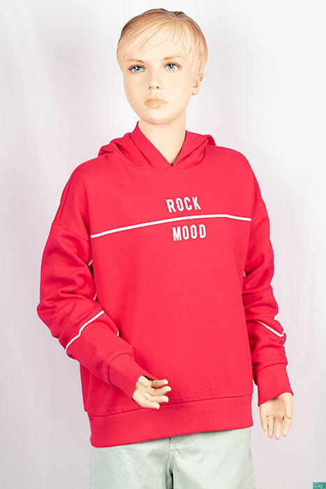 Girl's full sleeve casual fit hoodie with a nice cool design on chest.