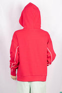 Girl's full sleeve casual fit hoodie with a nice cool design on chest.