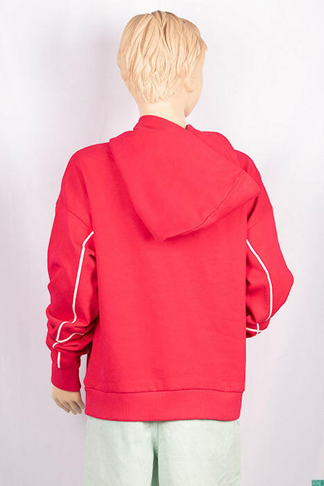 Girl's full sleeve casual fit hoodie with a nice cool design on chest.