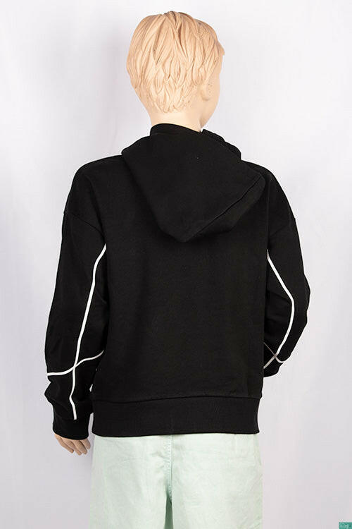 Girl's full sleeve casual fit hoodie with a nice cool design on chest.