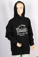Girl's full sleeve casual fit hoodie in black with a nice cool Design on chest.