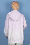 Girl's full sleeve casual fit hoodie on Lavender& White Shades.