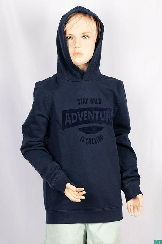 Girl's full sleeve casual fit basic hoodie in NavyGirl's full sleeve casual fit basic hoodie in Navy