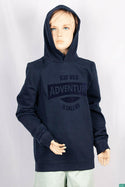 Girl's full sleeve casual fit basic hoodie in NavyGirl's full sleeve casual fit basic hoodie in Navy